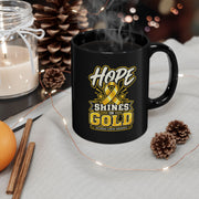 Hope Shines in Gold Awareness Mug — Childhood Cancer Support (11oz/15oz)