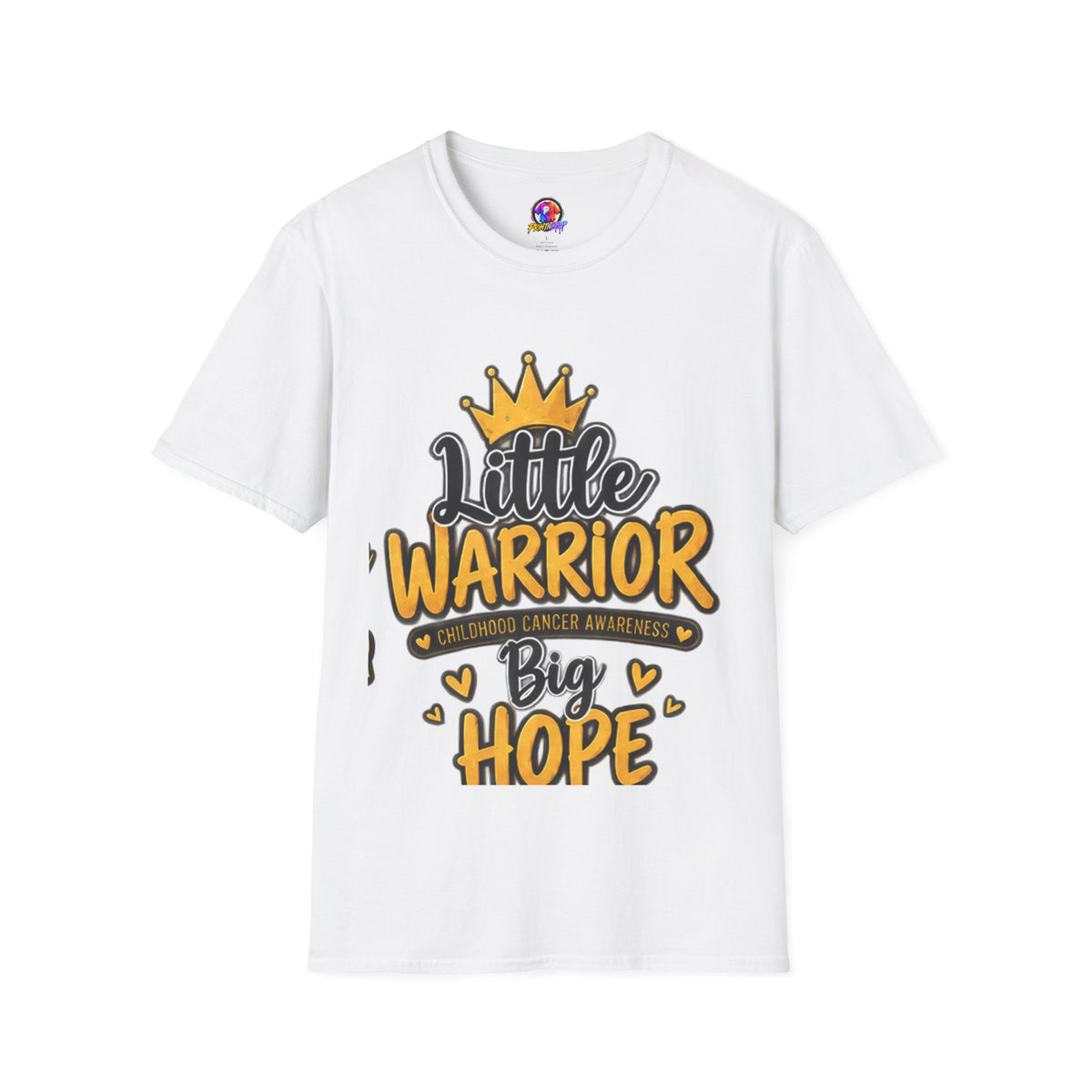 Little Warrior Big Hope Kids T-Shirt — Childhood Cancer Awareness Tee