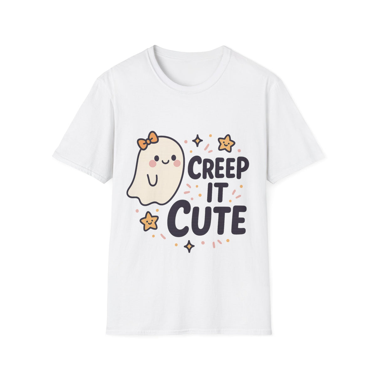 "Creep It Cute" Funny Ghost Tee | Pastel Spooky Season Halloween T-Shirt - Trending Now - September 2026