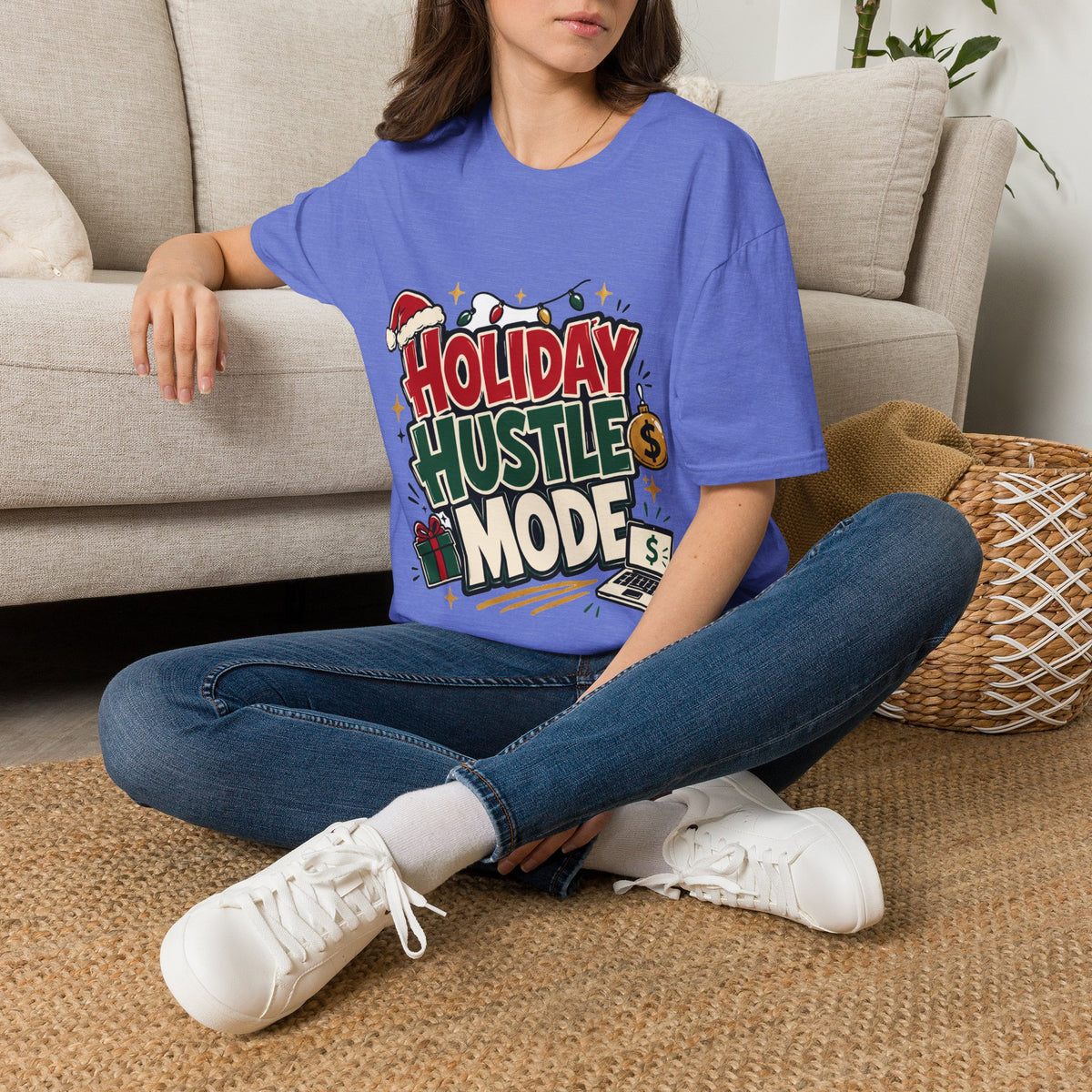 Holiday Hustle Mode T-Shirt — Funny Christmas Graphic Tee