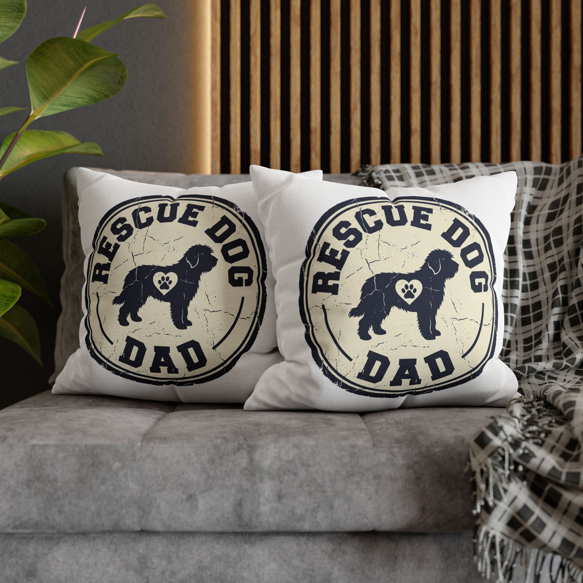 Funny Rescue Dog Dad Pillowcase