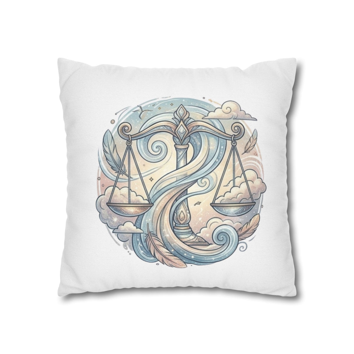 Libra Zodiac Throw Pillow pillowcase — Scales Astrology Decorative Pillowcase