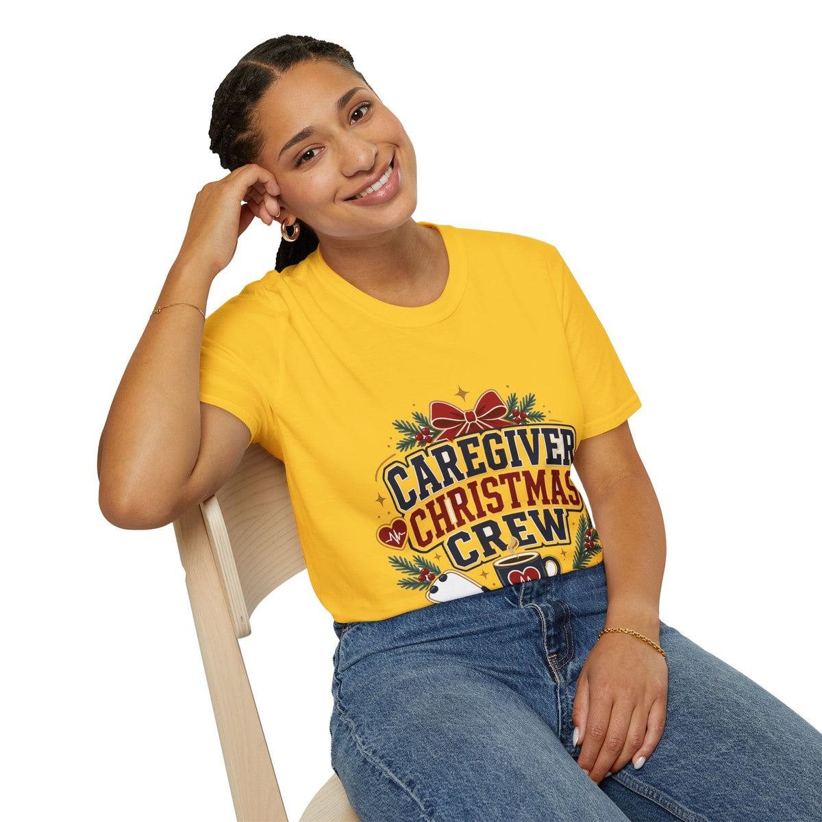 Caregiver Christmas Crew T-Shirt — Holiday Nurse & Caregiver Gift