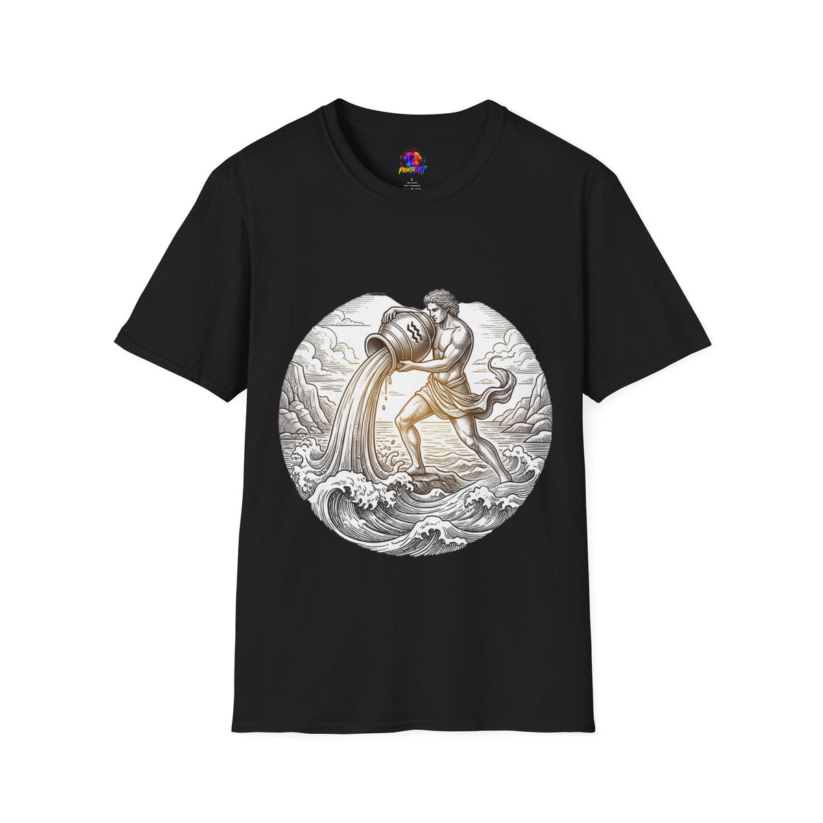 Aquarius Zodiac T-Shirt — Vintage Water Bearer Astrology Tee