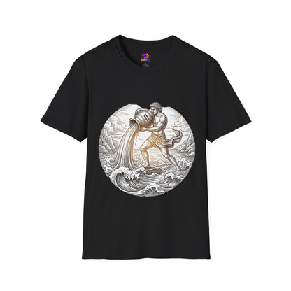 Aquarius Zodiac T-Shirt — Vintage Water Bearer Astrology Tee