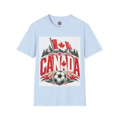 Canada Soccer T‑Shirt — Canadian Flag & Maple Leaf Crest