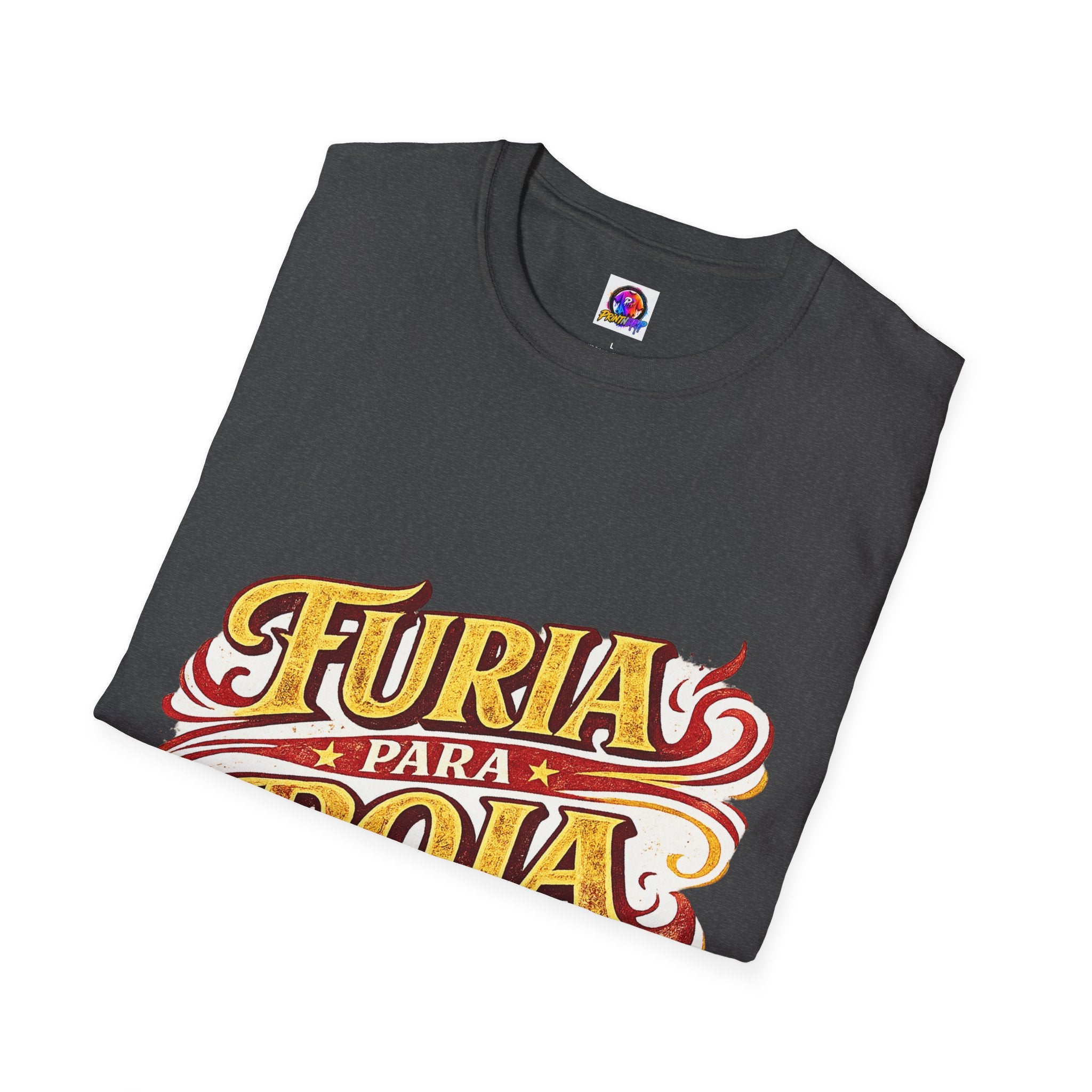 Spain Furia Para Roja T-Shirt — Vintage Flame Spanish Pride Soccer Tee