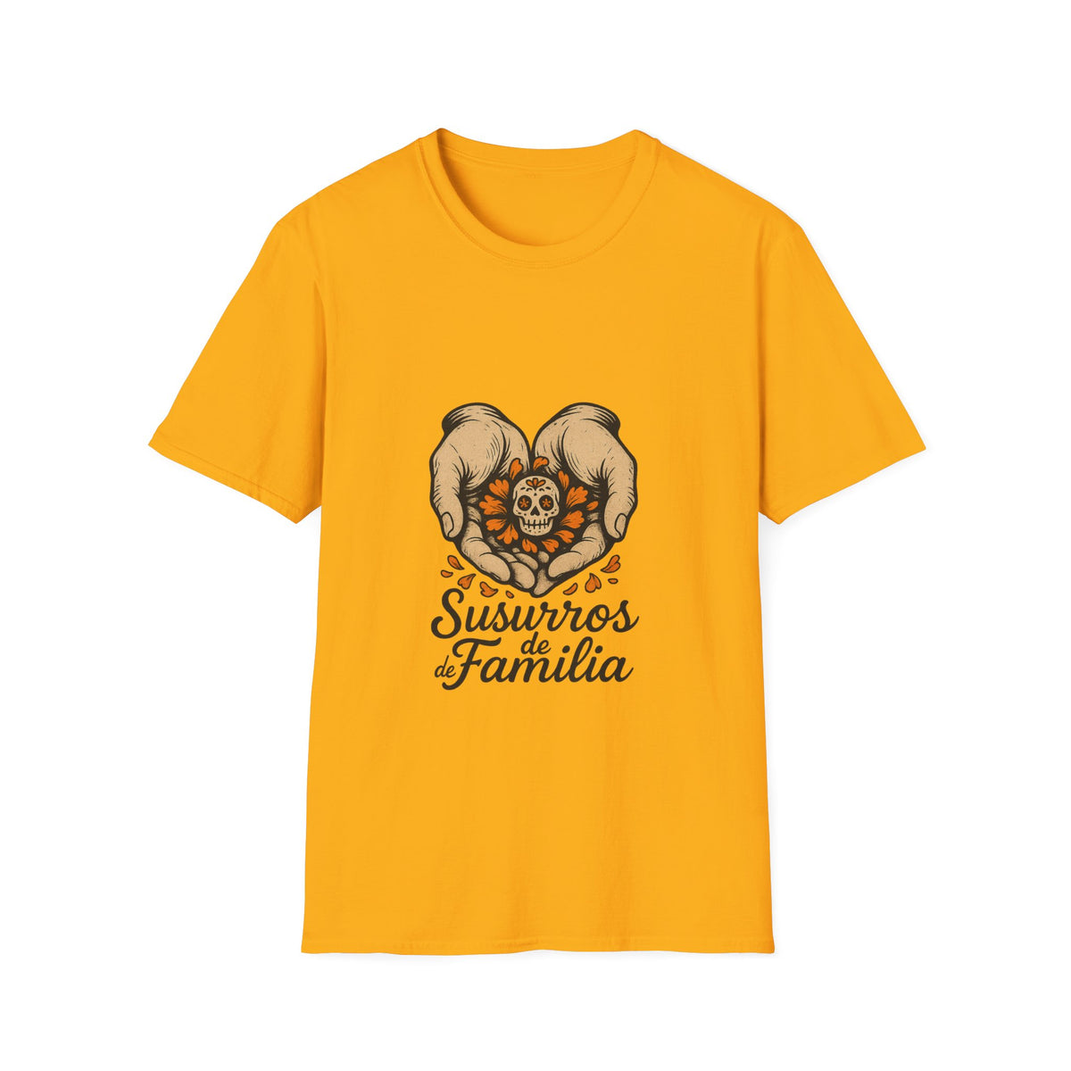 T‑Shirt — Sweetheart Pomeranians Heart Design with “Siempre Familia” Text - Trending Now - October 2026
