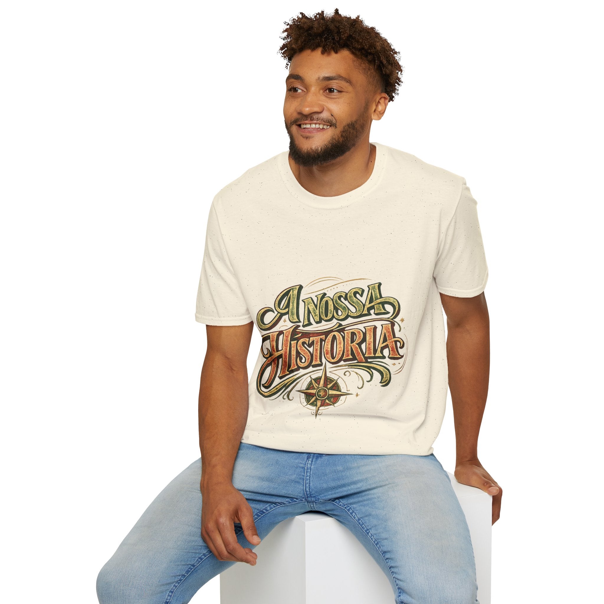 Portugal T-Shirt — "A Nossa História" Vintage Compass Graphic Tee