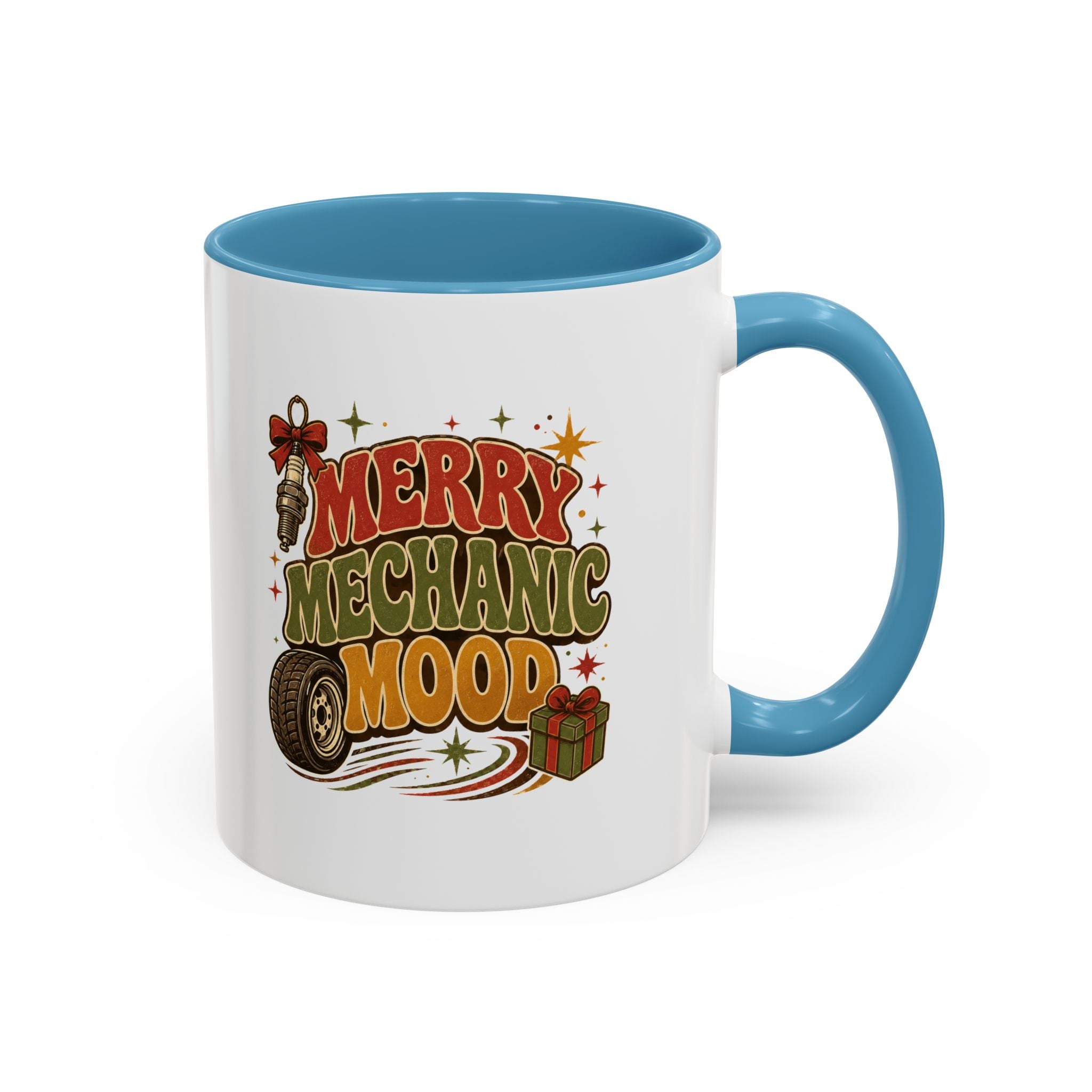 Modern Day Christmas Merry Mechanic Mood Coffee Mug — Holiday Auto Mechanic Gift