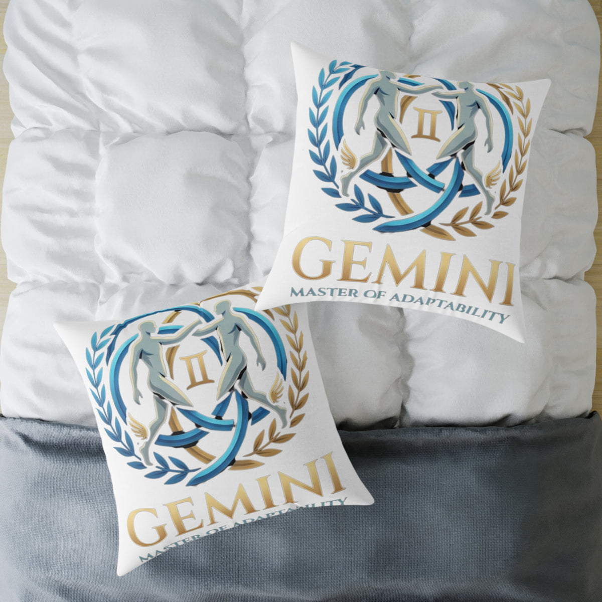 Gemini Zodiac Master Of Adaptability Square Poly Canvas Pillow