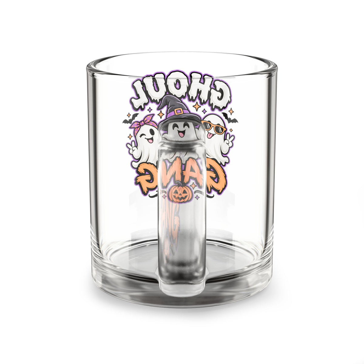 Ghoul Gang 10oz Glass Mug — Cute Halloween Ghosts Coffee Cup