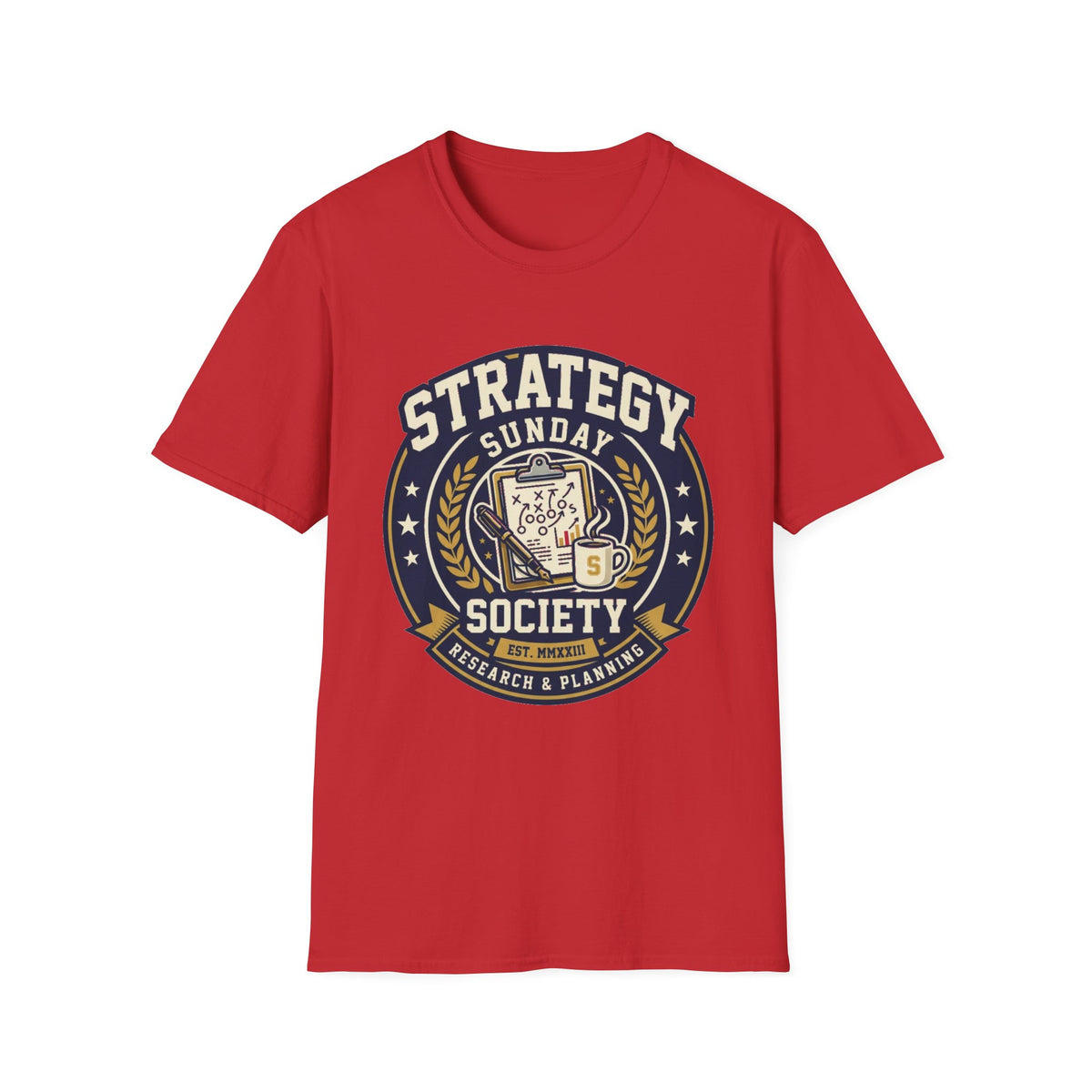 Strategy Society Sunday T‑Shirt — Retro Emblem Gaming / Strategy Club Tee - Trending Now - August 2026