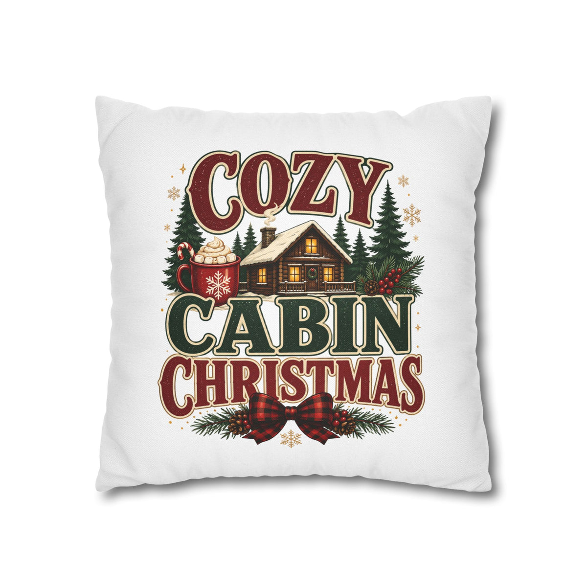 Christmas Cozy Cabin Christmas PillowcasePillowcase