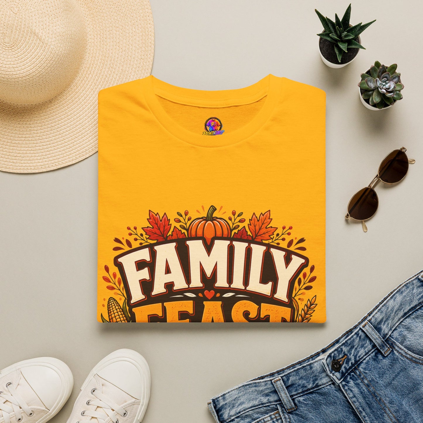 Family Feast Squad T-Shirt — Thanksgiving Fall Harvest Tee