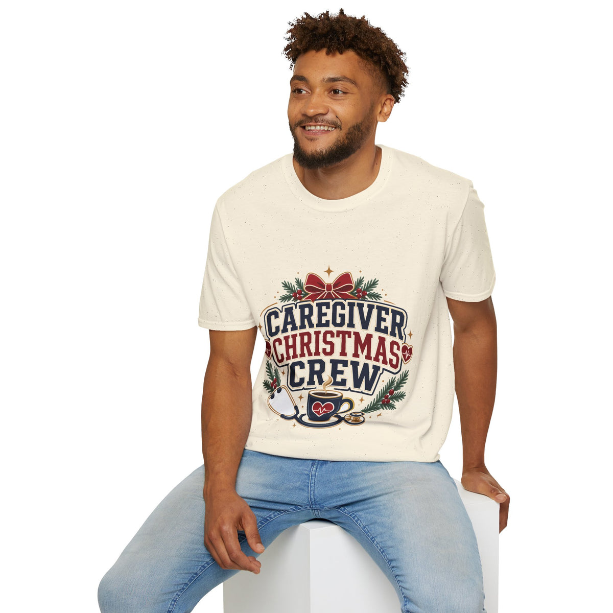 Caregiver Christmas Crew T-Shirt — Holiday Nurse & Caregiver Gift