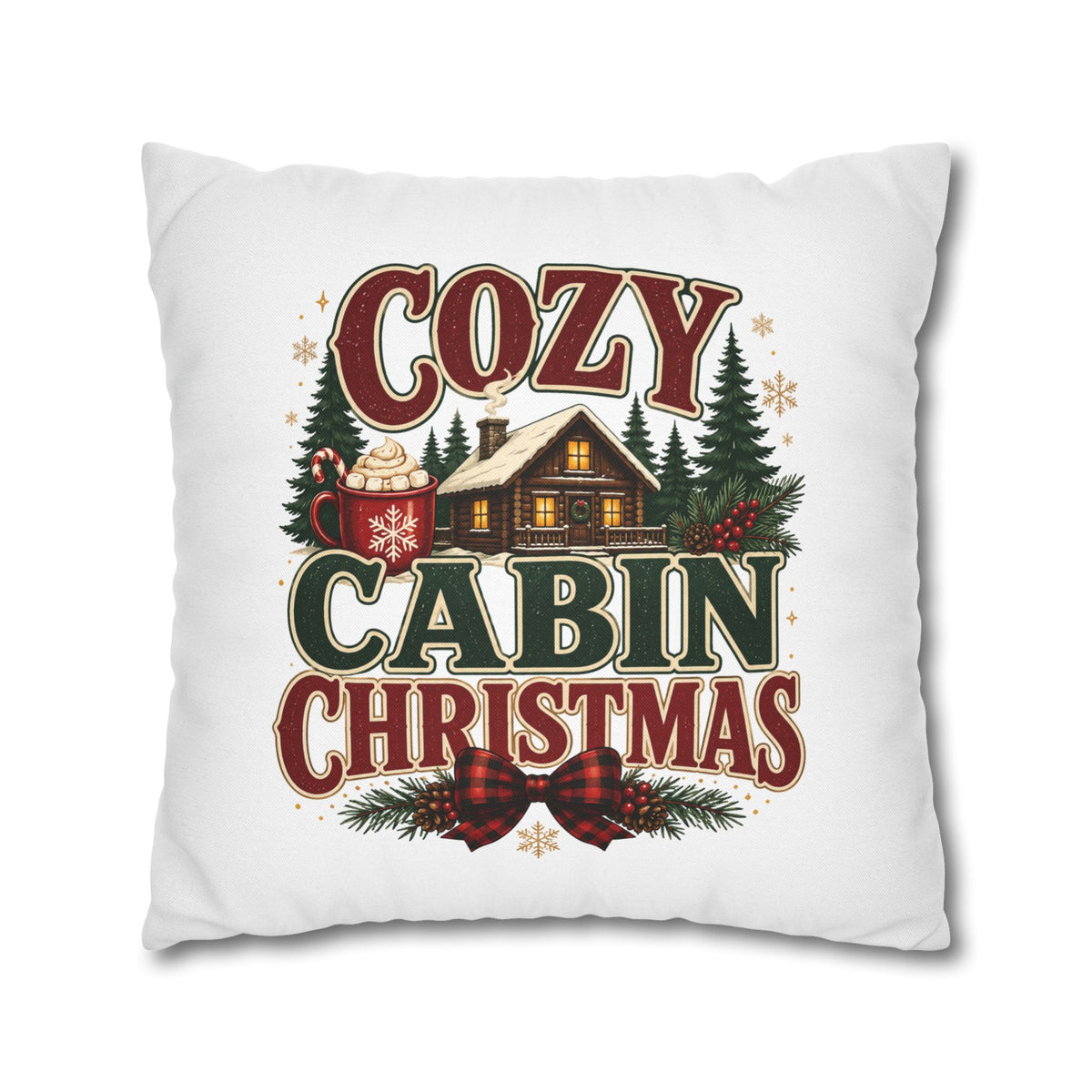 Christmas Cozy Cabin Christmas PillowcasePillowcase