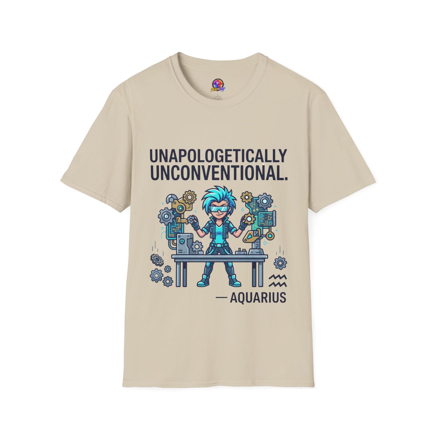 Unapologetically Unconventional T-Shirt — Quirky Steampunk Inventor Graphic Tee