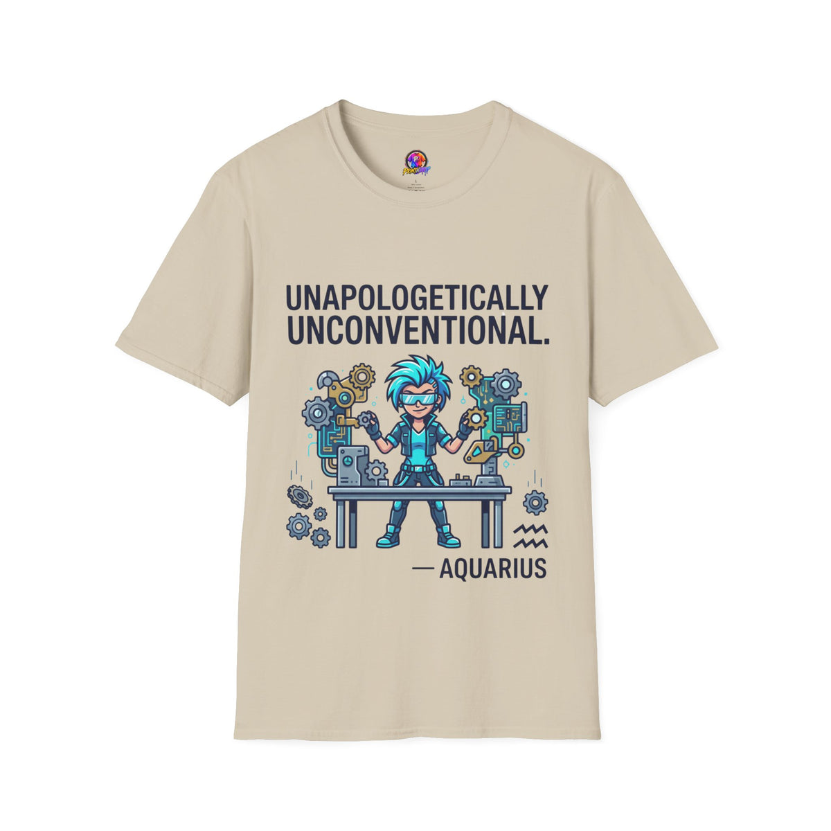 Unapologetically Unconventional T-Shirt — Quirky Steampunk Inventor Graphic Tee