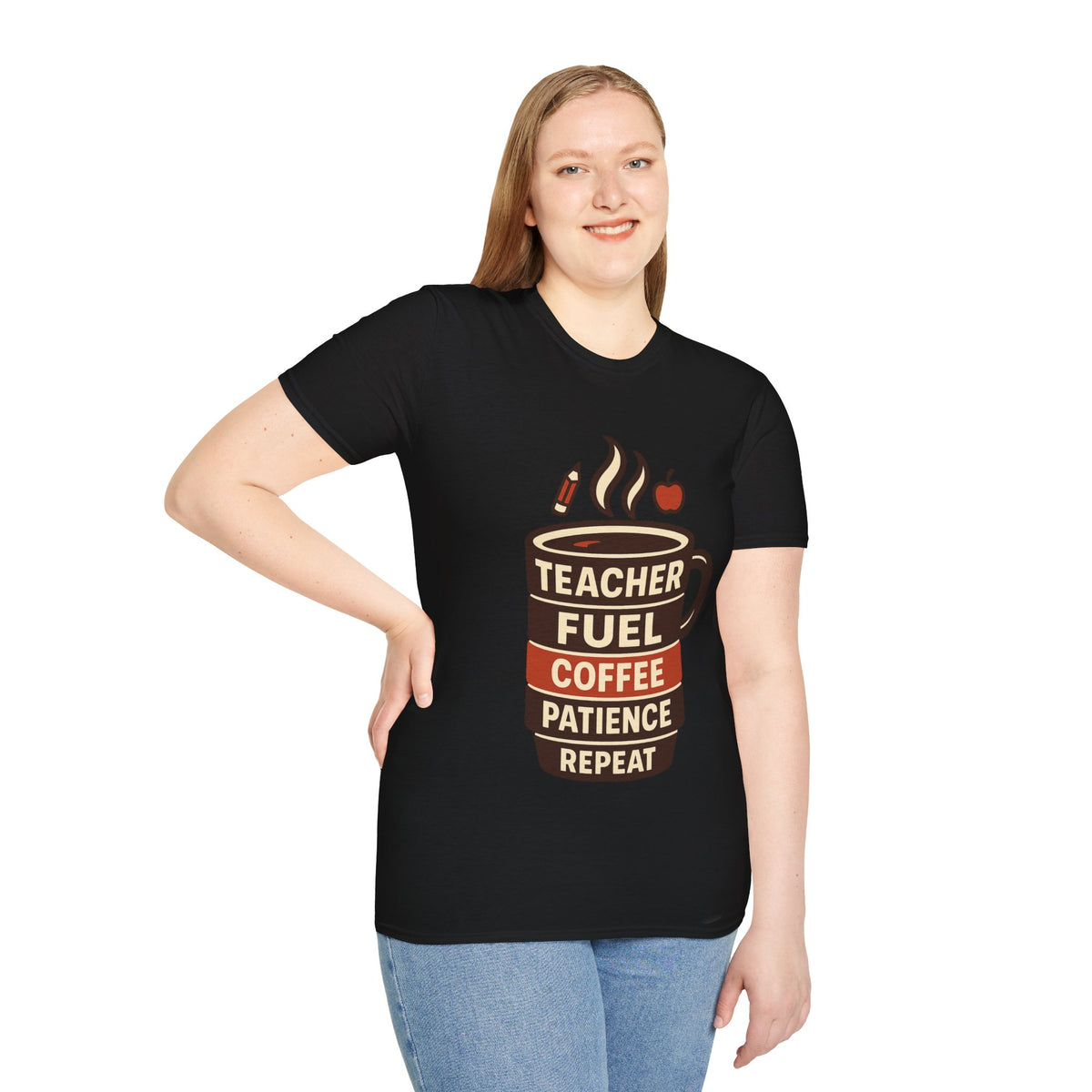 Teacher Fuel Coffee T-Shirt — 'Teacher Fuel: Coffee, Patience, Repeat' Shirt - Trending Now - August 2026