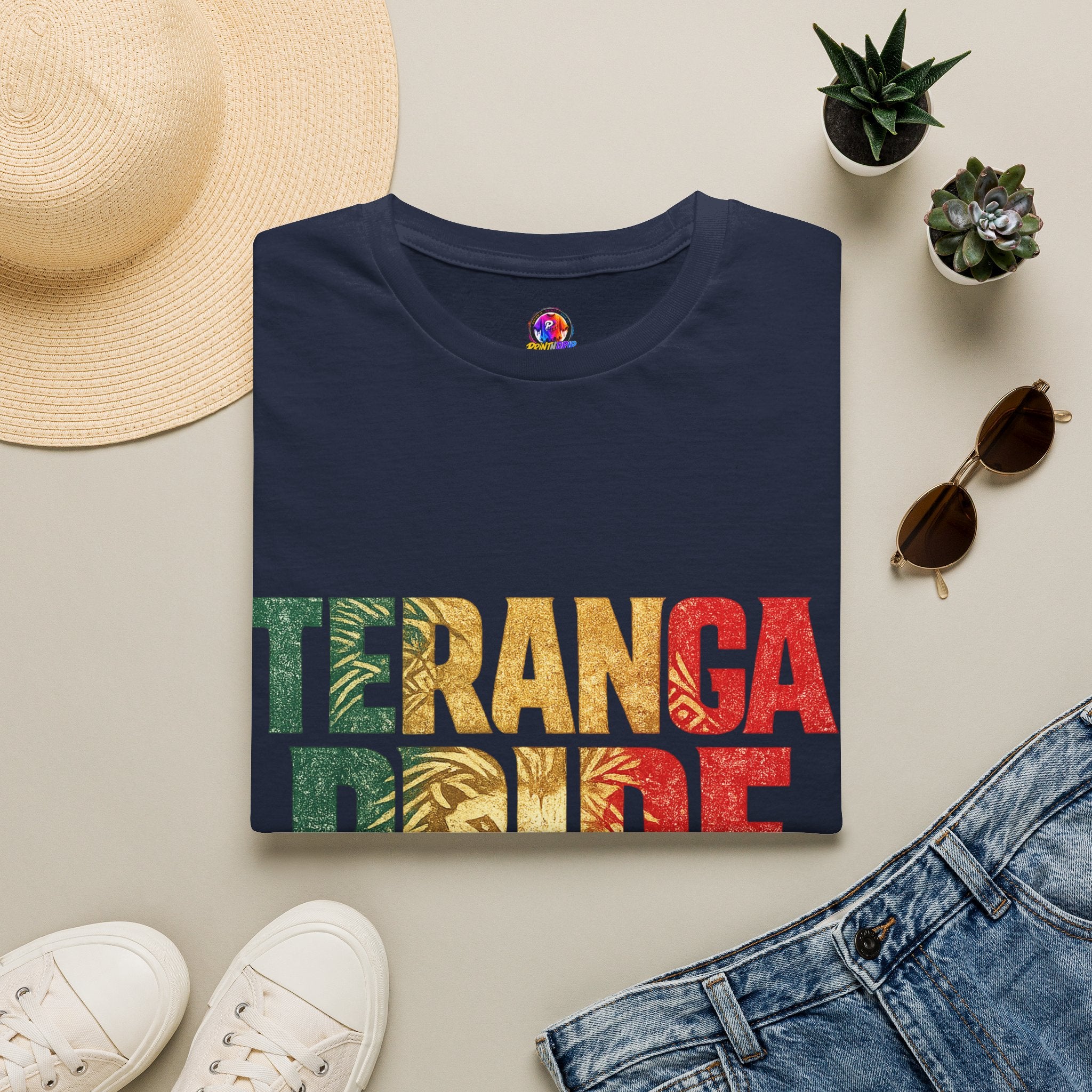 Senegal Teranga Pride T-Shirt — Senegal Flag Colors & Lion Graphic