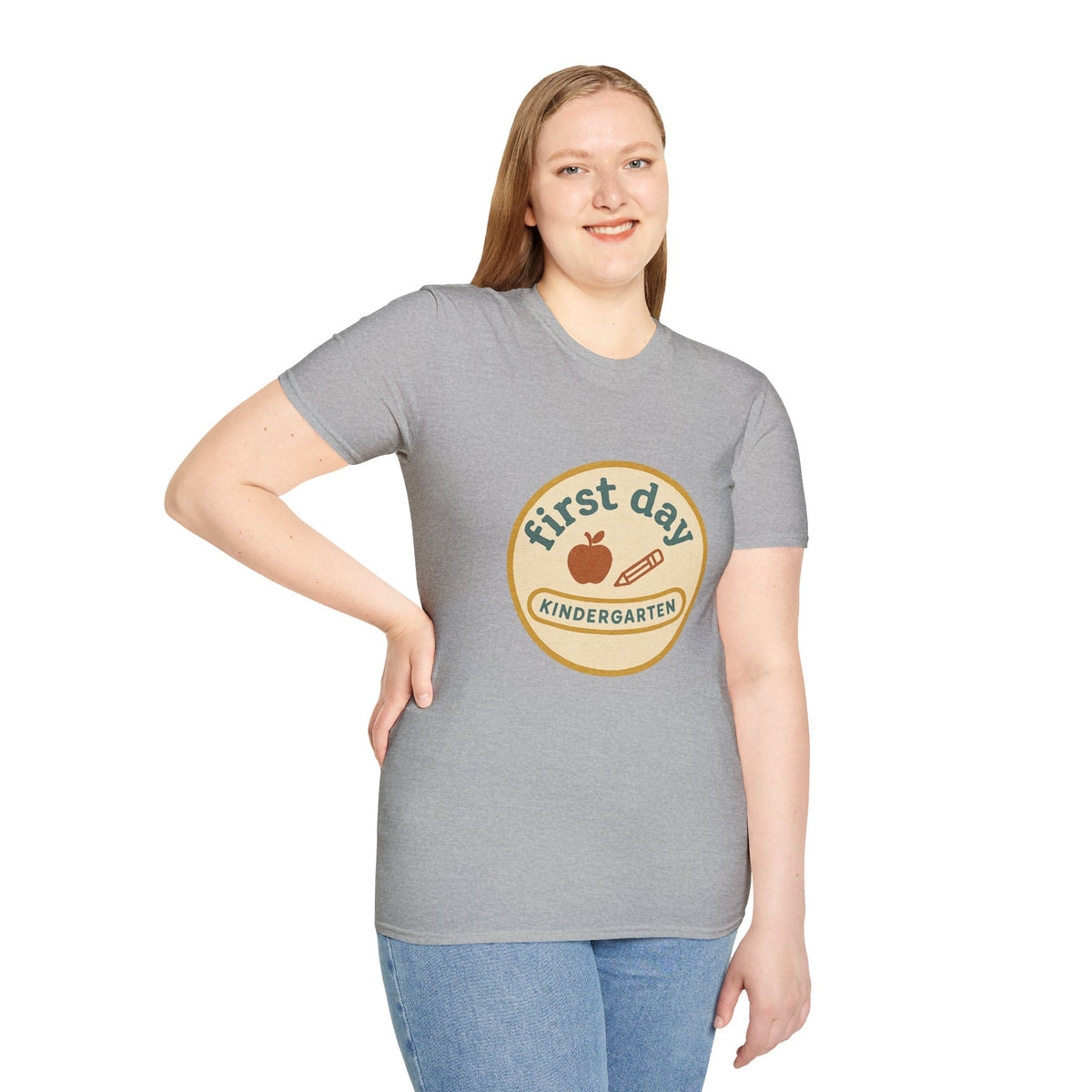 First Day Kindergarten Badge T-Shirt — Cute Back-to-School Tee for Teachers & Parents - Trending Now - August 2026