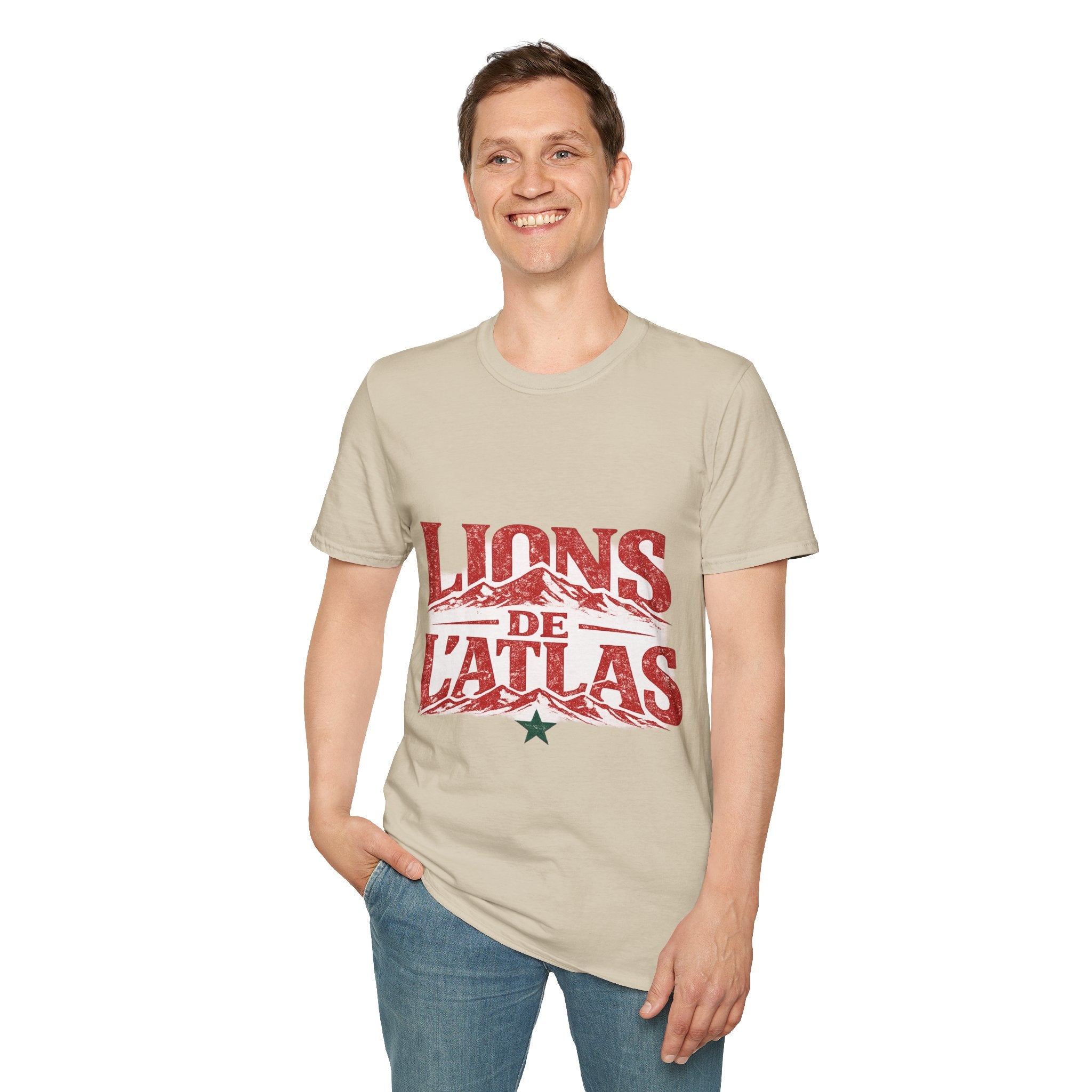 Morocco Lions de Atlas T-Shirt — Vintage Moroccan Atlas Mountain Graphic Tee