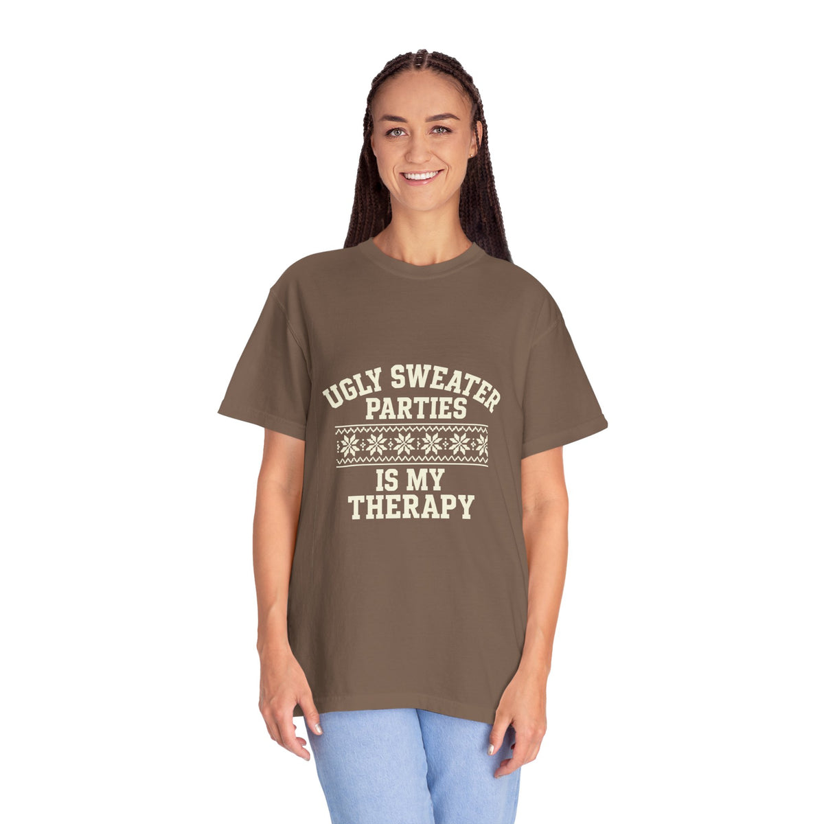 Ugly Sweater Parties Is My Therapy T-Shirt - Trending Now - October 2026