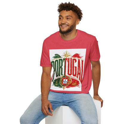Portugal Vintage Compass T-Shirt — Retro Portuguese Flag Travel Tee