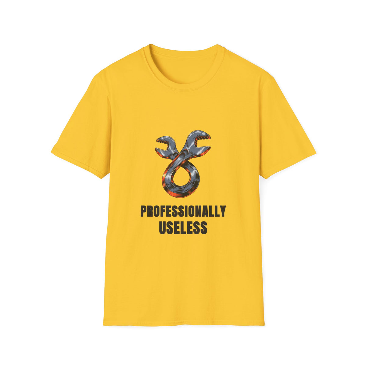 T-Shirt — 'Professionally Useless' Wrench Graphic Tee - Trending Now - August 2026