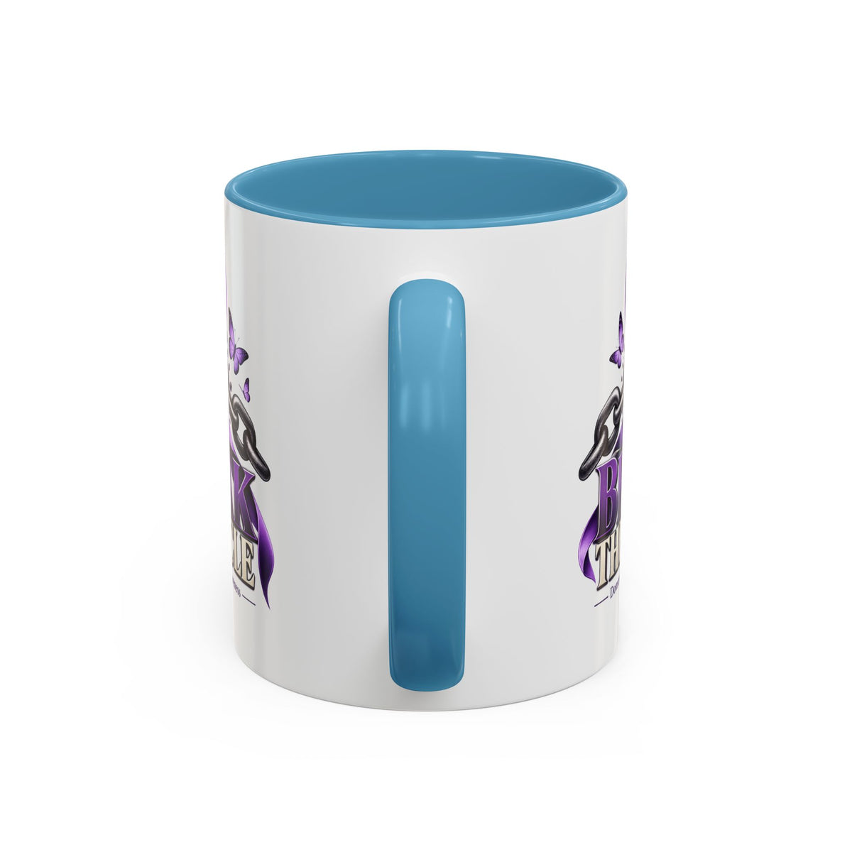 Break the Cycle Coffee Mug – Domestic Violence Awareness Purple Ribbon (11/15oz)