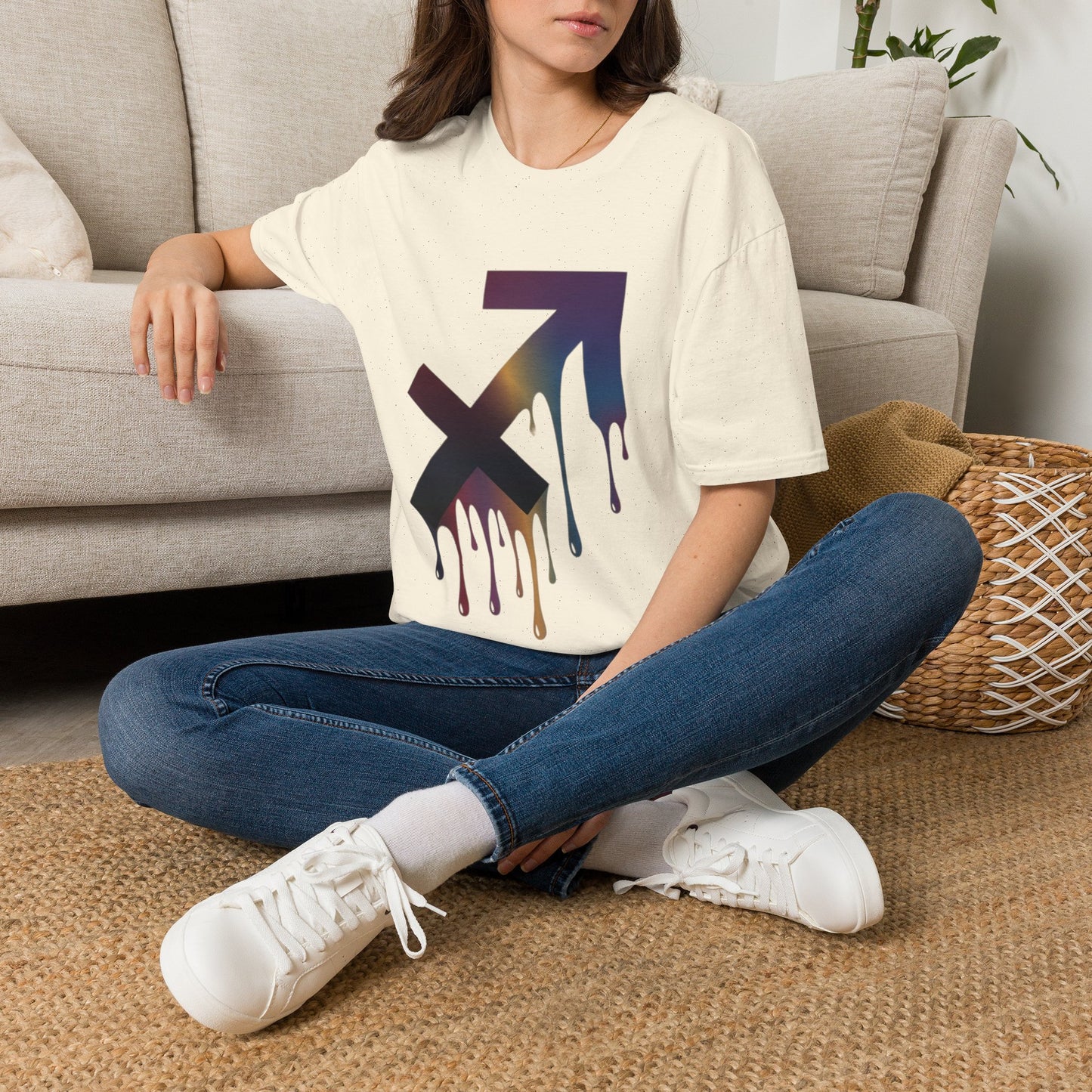 Sagittarius Drip T-Shirt — Gradient Astrological Arrow Tee