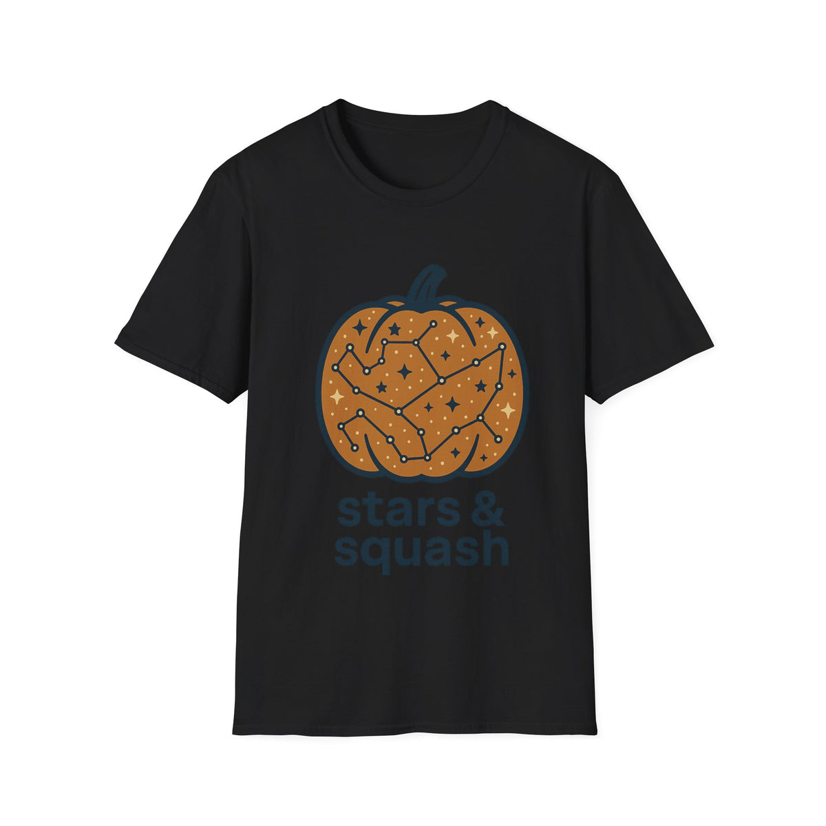 Stars And Squash Cute Pumpkin Tee - Whimsical Autumn Fall Season T-Shirt - Trending Now - September 2026