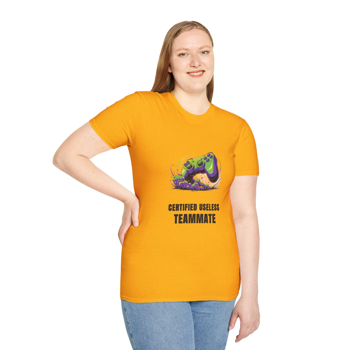 Gaming T-Shirt — "Certified Useless Teammate" Controller Graphic - Trending Now - August 2026