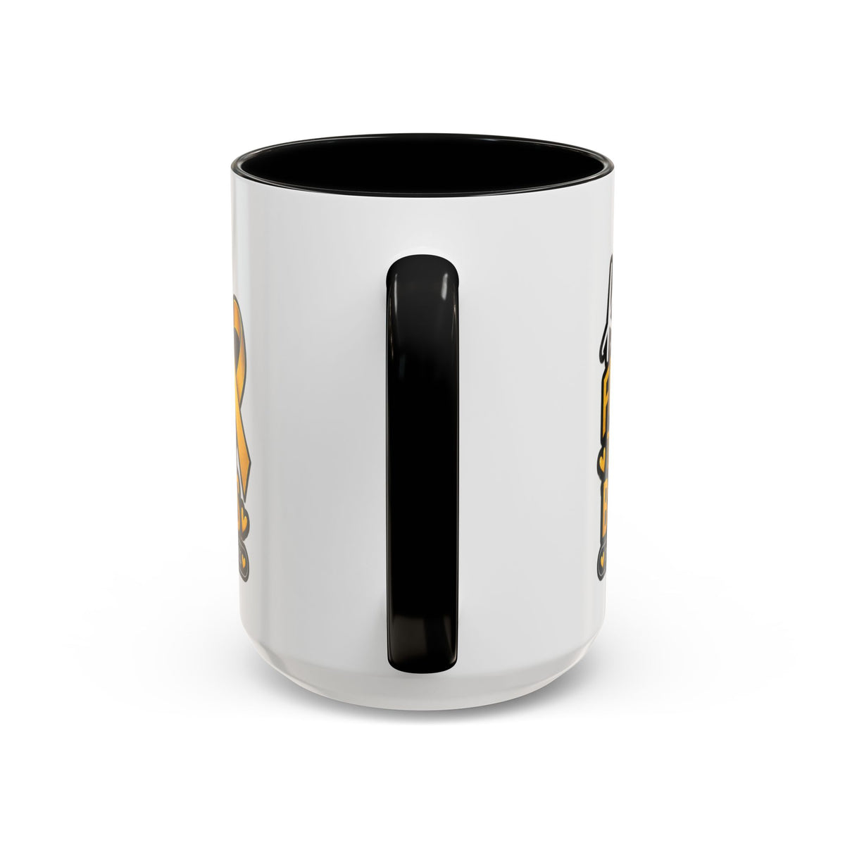 Childhood Cancer Awareness Accent Coffee Mug - "Kids Fight the Toughest Battles" (11/15oz)