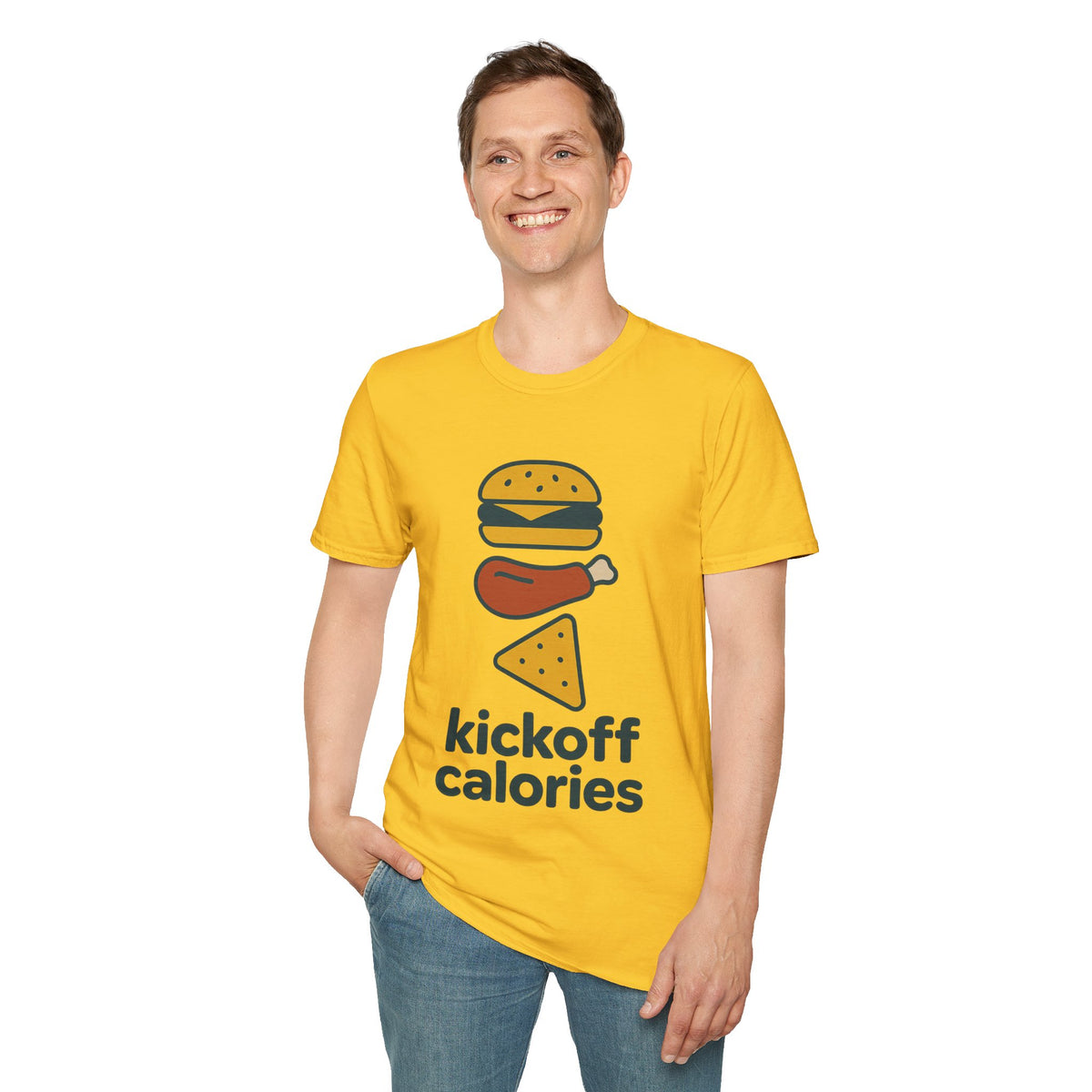 Funny 'Kick Off Calories' T-Shirt — Burger, Drumstick & Pizza Fitness Humor Tee - Trending Now - August 2026
