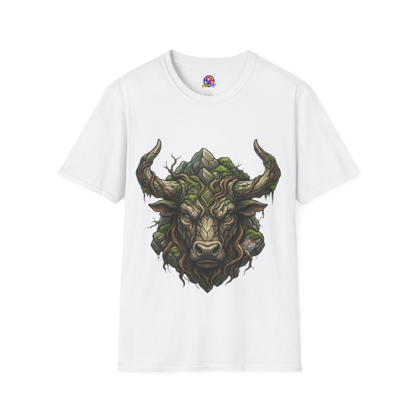Forest Spirit Bull T-Shirt — Greenwood Celtic Nature Bull Design