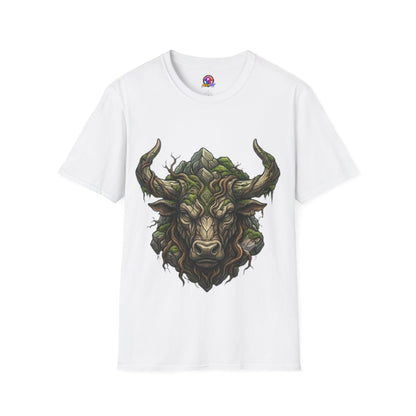 Forest Spirit Bull T-Shirt — Greenwood Celtic Nature Bull Design
