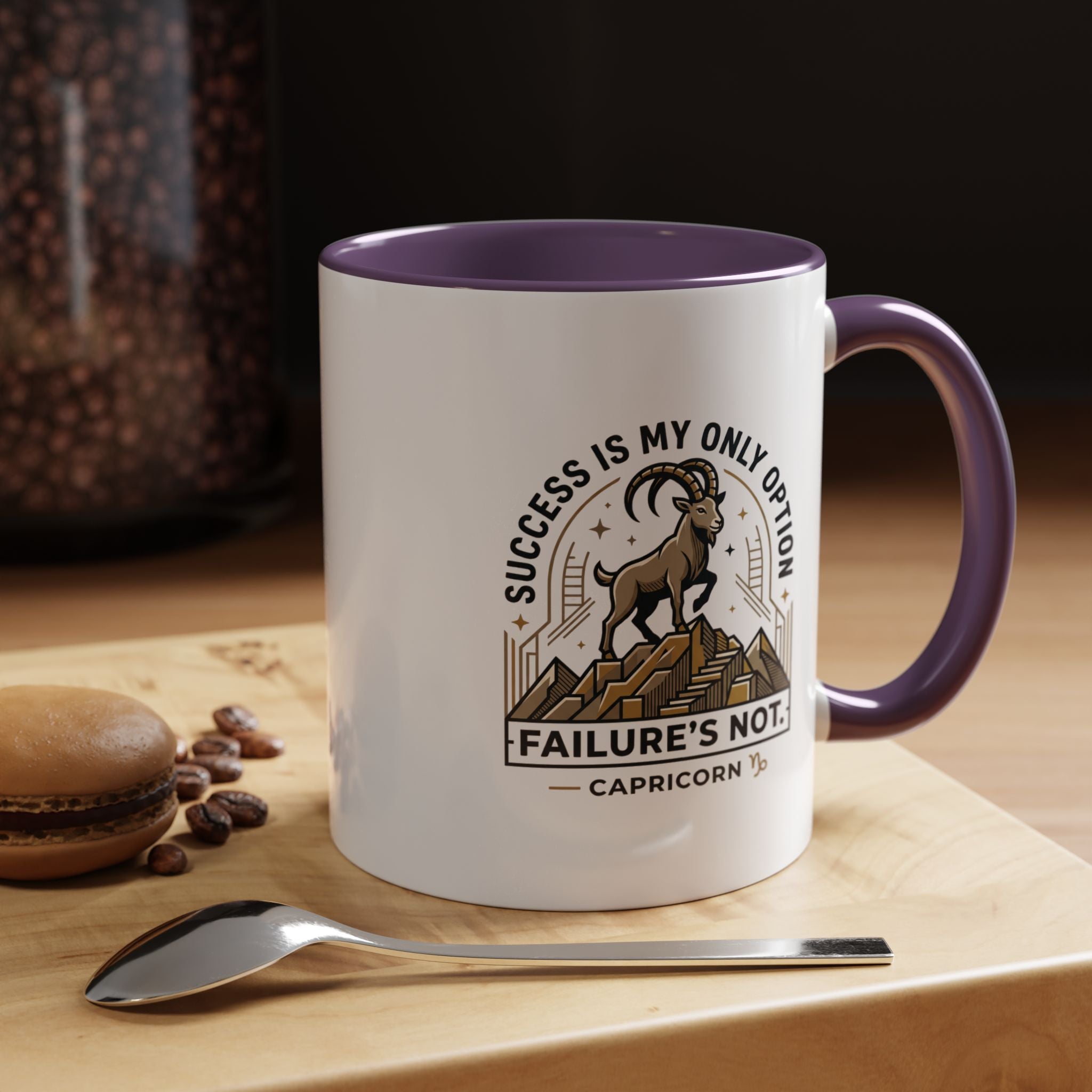 Capricorn Coffee Mug – "Success Is My Only Option, Failure's Not" Zodiac Gift