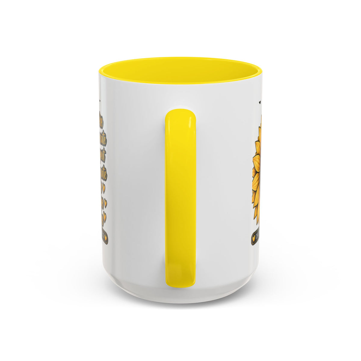 Childhood Cancer Awareness Sunflower Accent Coffee Mug (11/15oz)