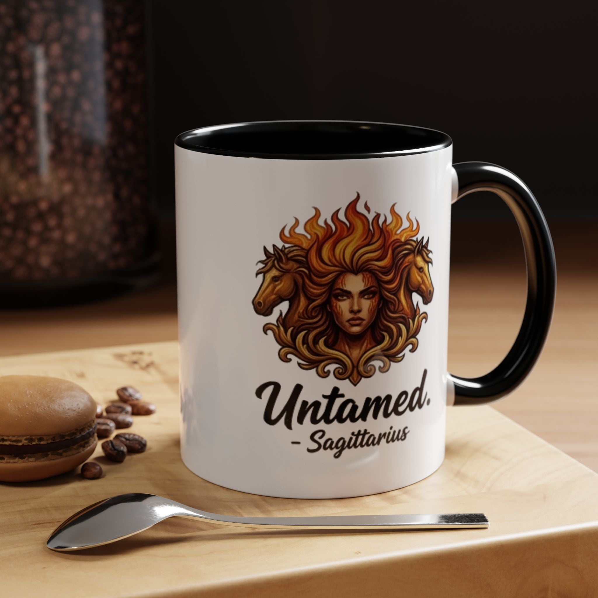 Untamed Sagittarius Accent Coffee Mug – Zodiac Astrology Gift (11/15oz)