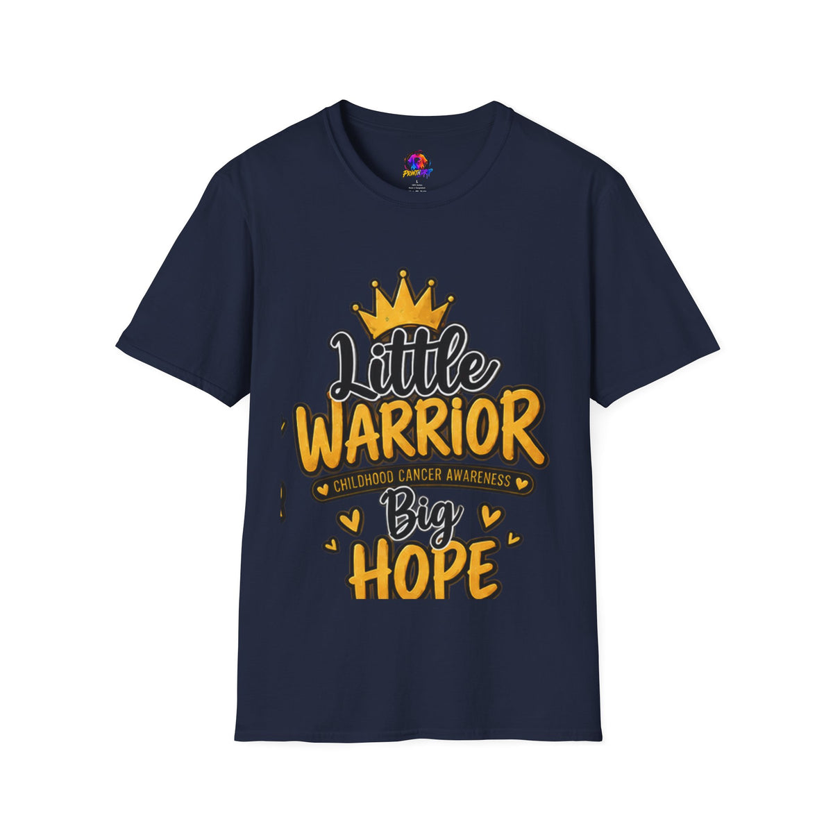 Little Warrior Big Hope Kids T-Shirt — Childhood Cancer Awareness Tee