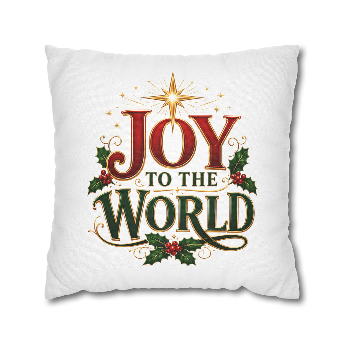 Christmas Pillowcase Joy to the World Christmas Pillowcase