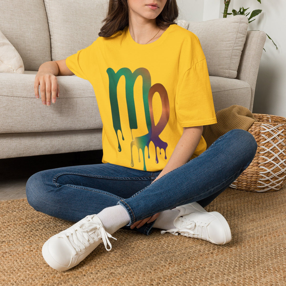 Virgo Zodiac Drip T-Shirt — Colorful Virgo Sign Astrology Tee