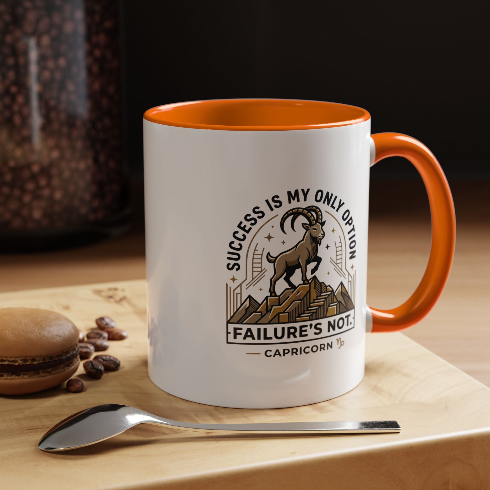 Capricorn Coffee Mug – "Success Is My Only Option, Failure's Not" Zodiac Gift