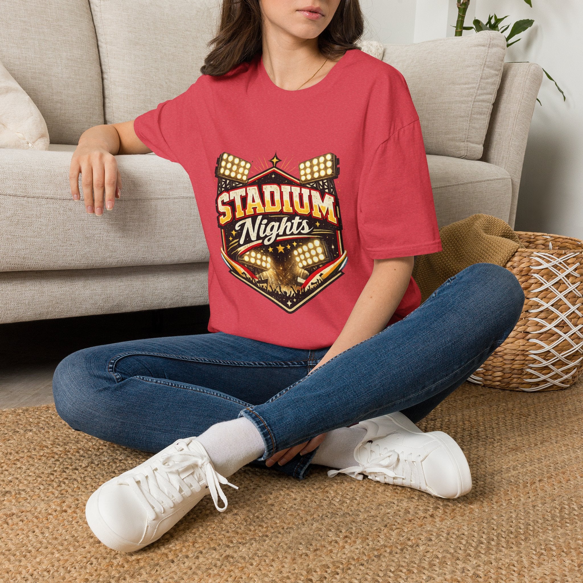 Stadium Nights T-Shirt — Vintage Sports Lights Graphic Tee