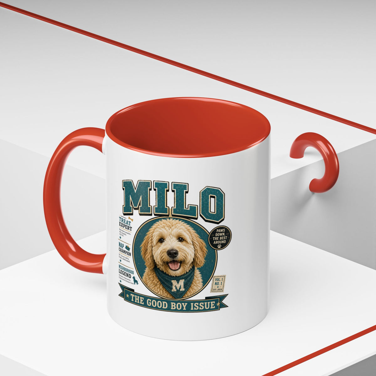 Milo Bailey Dog Dad Mom Milo Dog Coffee Mug — 'The Good Boy Issue' Accent
