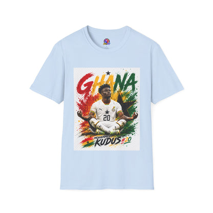 Ghana Football Player Graphic T-Shirt — Ghana Colors & Kudus Print