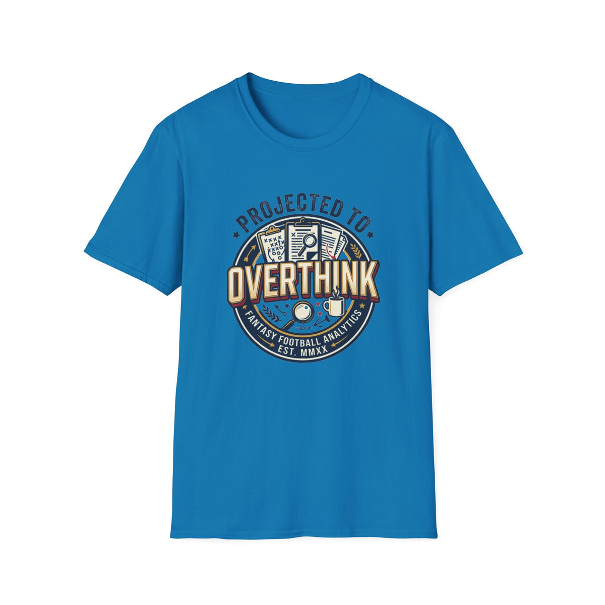 Overthink Club Graphic T-Shirt — 'Proudly Overthink' Vintage Badge Tee - Trending Now - August 2026