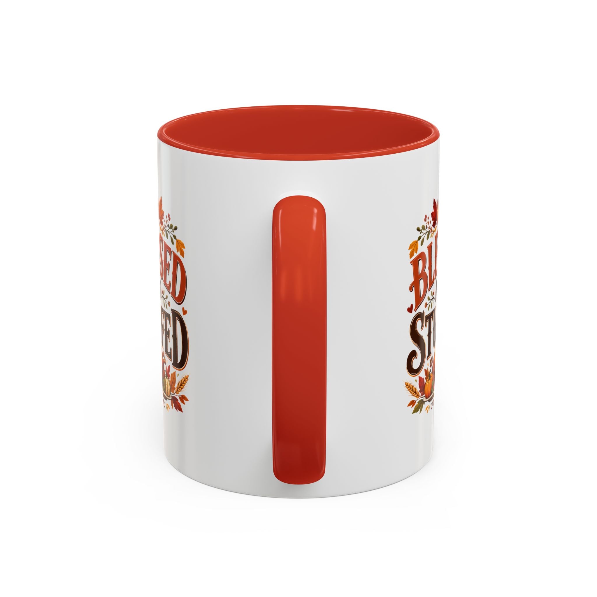 Thanksgiving Mug Blessed and Stuffed Coffee Mug — Thanksgiving Fall Ceramic Accent Mug